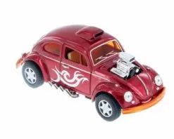 Volkswagen Beetle Custom Dragracer, Red - Kinsmart 5405D - 1/32 Scale Diecast Model Toy Car