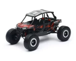 Polaris RZR XP 4 Turbo EPS, Titanium Metallic Red - New Ray 57976B - 1/18 Scale Diecast Car