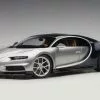 2017 Bugatti Chiron, Argent Silver And Atlantic Blue - AUTOart 70992 - 1/18 Scale Diecast Model Toy Car