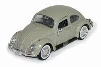 1966 Volkswagen Beetle Hard Top, Beige - Showcasts 73223W/BE - 1/24 Scale Diecast Model Toy Car