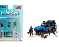 Figures - Winter Break, Multi- - American Diorama 76462MJ - 1/64 Scale Figurine - Diorama Accessory