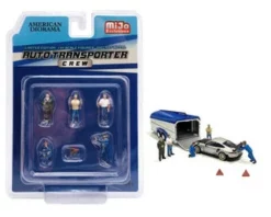 Auto Transporter Crew Figure Set, Multi- American Diorama 76464MJ, 1/64 Figurine, Diorama Accessory