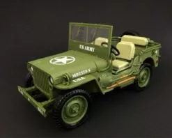 ARMY Jeep Vehicle US ARMY, Green - American Diorama 77404 - 1/18 Scale Diecast Model Toy Car