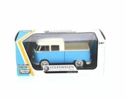 1967 Volkswagen Type 2 Pickup Truck, Blue & Cream - Motor Max 79343CRMLTBL - 1/24 Diecast Car