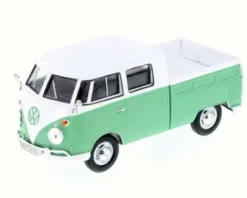Volkswagen Type 2 Pick-Up Bus, Green - Motor Max 79343 - 1/24 Scale Diecast Model Toy Car