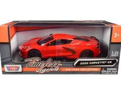 2020 Chevy Corvette C8 Stingray, Red - Motor Max 79360RD - 1/24 Scale Diecast Model Toy Car