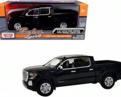 2019 GMC Sierra 1500 Denali Crew Cab Pickup Truck, Black - Motor Max 79362BK - 1/27 Diecast Car