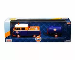 Motor Max Volkwagen Service Pickup With Oil Tank, Blue - Motormax 79610 - 1/24 Scale Diecast Model Toy Car