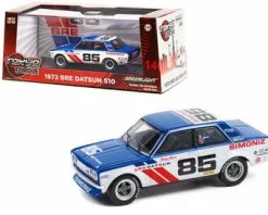 1972 Datsun 510, Bobby Allison #85 - Greenlight 86345 - 1/43 Scale Diecast Model Toy Car
