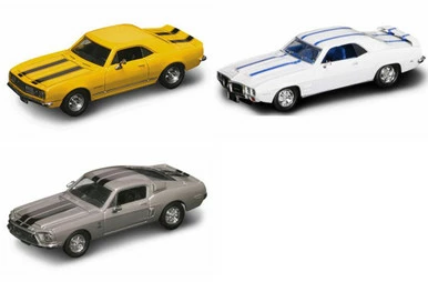 Lucky Road Signature 1960s Sportscar Diecast Car Package - Three 1/43 Scale 1960s Sportscar Diecast Model Cars