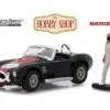 1965 Shelby Cobra 427 S/C, Black W/red Stripe - Greenlight 97040A/48 - 1/64 Scale Diecast Car
