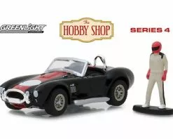 1965 Shelby Cobra 427 S/C, Black W/red Stripe - Greenlight 97040A/48 - 1/64 Scale Diecast Car