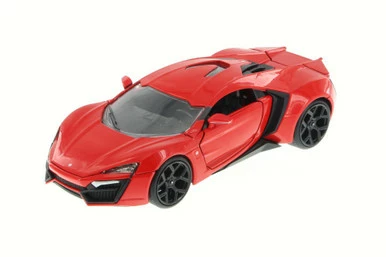 Jada Toys Lykan HyperSport, Glossy Red - JADA 97373 - 1/24 Scale Diecast Car (Brand New, But NOT IN BOX)