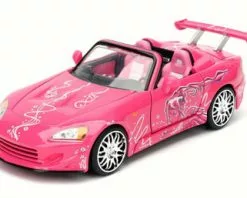 Jada Toys 2001 Suki's Honda S2000 Convertible, Pink - Jada 97604 - 1/24 Scale Diecast Model Toy Car