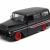 1957 Chevy Suburban, Primer Black - Jada Toys 97686/4 - 1/24 Scale Diecast Model Toy Car