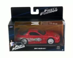 Jada Toys Dom's Mazda RX-7 F8 'The Fate Of The Furious Movie, Red - 98377 - 1/32 Scale Diecast Model Toy Car