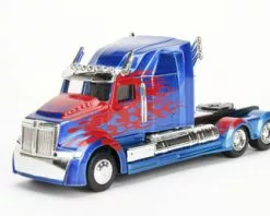 Jada Toys TRANSFORMERS 5 Optimus Prime, Blue W/Red - Jada 98398 - 1/32 Scale Diecast Model Toy Car