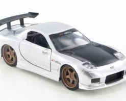 Jada Toys 1993 Mazda RX-7 Hard Top, Silver - Jada 98563 - 1/32 Scale Diecast Model Toy Car