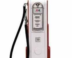 Lucky Road Signature Digital Gas Pump Chevrolet Corvette, White - Yatming 98671 - 1/18 Scale Diecast Model