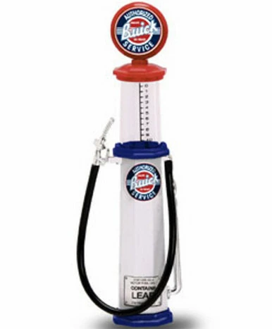 Lucky Road Signature Cylinder Gas Pump Buick, White - Yatming 98682 - 1/18 Scale Diecast Model