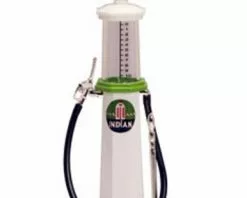 Lucky Road Signature Cylinder Gas Pump Indian Gasoline, White - Yatming 98752 - 1/18 Scale Diecast Model