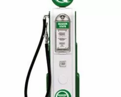 Lucky Road Signature Digital Gas Pump Quaker State, White - Yatming 98801 - 1/18 Scale Diecast Model