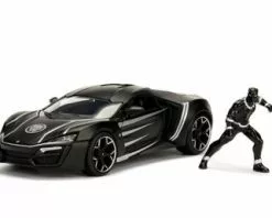 Jada Toys Lykan Hypersport With Black Panther Figure, Avengers - Jada 99723 - 1/24 Scale Diecast Model Toy Car