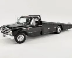 1967 Chevy C30 Ramp Truck, Black - Acme A1801710 - 1/18 Scale Diecast Model Toy Car