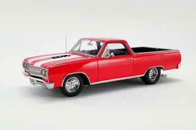 ModelToyCars 1965 Chevy El Camino, Red And White - Acme A1805411 - 1/18 Scale Diecast Model Toy Car