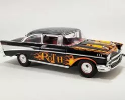 ModelToyCars 1957 Chevy Bel Air Hot Rod "Big Daddy Ed Roth", Black - Acme A1807014 - 1/18 Scale Diecast Car