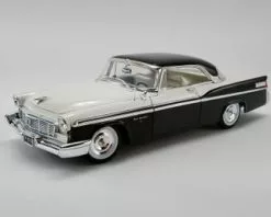 1956 Chrysler New Yorker St. Regis, Cloud White And Raven Black - Acme A1809006 - 1/18 Diecast Car