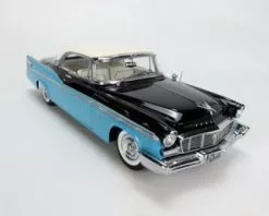1956 Chrysler New Yorker St. Regis, Stardust Blue And Raven Black - Acme A1809007 - 1/18 Scale Diecast Model Toy Car