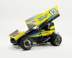 ModelToyCars 2022 Winged Sprint Car, #13 Justin Peck - Acme A1822007 - 1/18 Scale Diecast Car