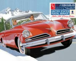 1953 Studebaker Starliner W/ USPS Tin Box, White - AMT AMT1251 - 1/25 Scale Plastic Model Kit