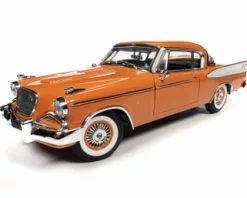 1957 Studebaker Golden Hawk, Coppertone Orange And White - Auto World AW270 - 1/18 Diecast Car