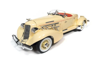 1935 Auburn 851 Speedster, Cream/Ivory - Auto World AW297 - 1/18 Scale Diecast Model Toy Car