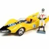 Speed Racer Shooting Star #9 With Speed X Figure, Yellow - Auto World AWSS125 - 1/18 Diecast Car
