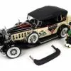 1932 Cadillac V16 Sport Phaeton Convertible With Mr. Monopoly Figure, Cream/Ivory And Black - Auto World AWSS127 - 1/18 Scale Diecast Model Toy Car