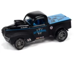 Johnny Lightning 1941 Willys Gasser PickupÂ , Flat Black - JLSP181/24A - 1/64 Scale Diecast Model Toy Car