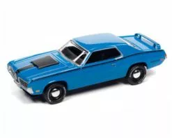 1970 Mercury Cougar Eliminator, Blue - Johnny Lightning JLSP186/24A - 1/64 Scale Diecast Car
