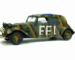 SOLIDO 1944 Citroen Traction 11CV, French Forces Of The Interior S1800902-1/18 Scale Diecast Model Toy Car