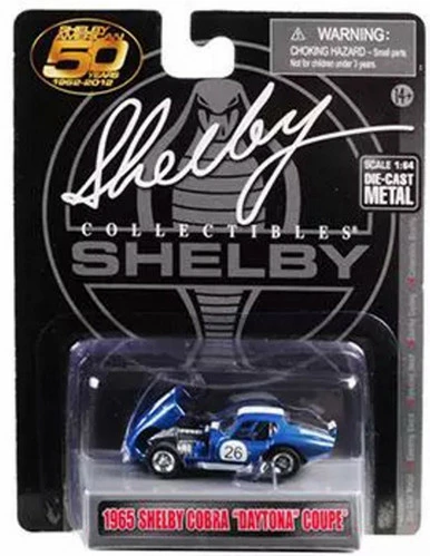 Shelby Collectibles 1965 Shelby Cobra Daytona Coupe #26, Blue W/White Stripes - Shelby SC16403M, 1/64 Scale Diecast Car