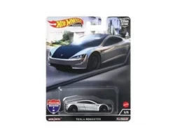 2022 Tesla Roadster, Silver - Mattel Hot Wheels HCK02 - 1/64 Scale Diecast Model Toy Car