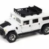 2006 Hummer H1 Alpha With Roof Rack, Bright White - Johnny Lightning JLCG024/48B - 1/64 Scale Diecast Model Toy Car