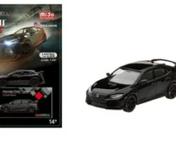 2017 Honda Civic Type R (FK8), Crystal Black - Mini GT MGT00015-MJ - 1/64 Scale Diecast Car