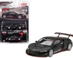 Honda NSX GT3, Matte Black - Mini GT MGT00025-MJ - 1/64 Scale Diecast Model Toy Car