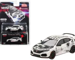 Honda Civic Type R (FK8) ArtCar Manga, White - Mini GT MGT00037-MJ - 1/64 Scale Diecast Car