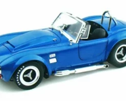 Shelby Collectibles 1966 Shelby Cobra Super Snake Convertible, Blue - Shelby SC125 - 1/18 Scale Diecast Model Toy Car